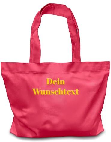 Shopper mit Wunschtext bestickt - Personalisierte Tasche aus Bio-Baumwolle als einzigartige Geschenkidee