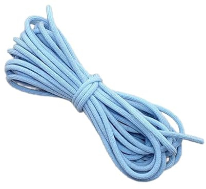 Blausky Hilo elástico de 3 mm x 20 m, cuerda de goma redonda de nailon, cordón elástico para manualidades, cuerda de perlas, cordón de goma para pulseras, gomas para el pelo, perlas y joyas, color