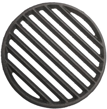 OLegei Grille de Barbecue Ronde en Fonte Noire, Diamètre 27,5 cm | Grille de cuisson durable, Pour barbecue à charbon, cheminées