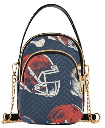 Mnsruu Sac à bandoulière pour femme, casque de football américain, sac à dos, petit sac à bandoulière avec sangle réglable