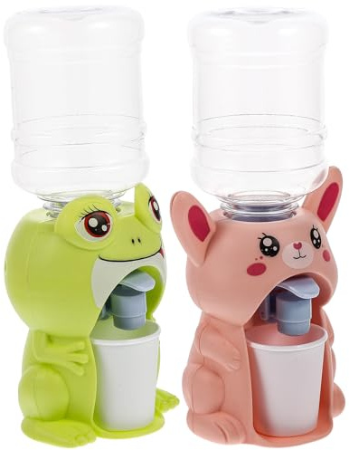 WEKAMOS Dispensador de Agua de Simulación para 2 Piezas Mini Juguete de Cocina Pequeño Plástico Extraíble Divertido para Juego de rol en Casa y Desarrollo de Habilidades