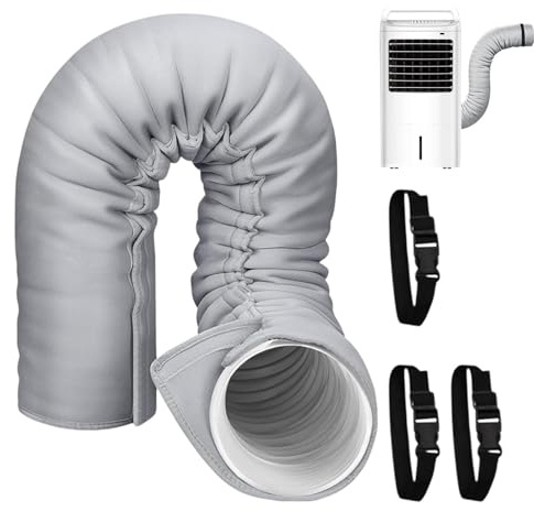 Copertura per tubo di condizionatore portatile | Avvolgimento isolato portatile con 3 cinghie regolabili - Avvolgimento isolato per tubi di condizionatori | per infissi interni invernali, garage