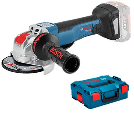 Bosch Professional 18V System Akku Winkelschleifer GWX 18V-10 PC mit X-LOCK (Scheiben-Ø: 125mm, inkl. Schutzhaube, Zusatzhandgriff, L-BOXX-Einlage, L-BOXX, ohne Akku/ Ladegerät)