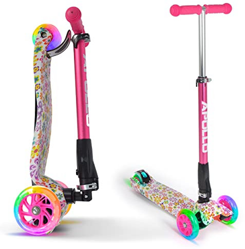Apollo Fun-Scooter Kids Whiz LED Roller für Kinder ab 3 Jahren, Kinderroller, Kickboard, Tretroller
