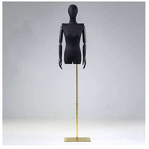 LXLIGHTS Schneiderpuppen Damen Torso, Zerlegbar Schwarz Schnuller Schneiderpuppe Torso Kleiderordnung Mit Hölzern Arm für Kleidung Kleid Schmuck Display Schaufensterpuppen Körper, 3 Farben