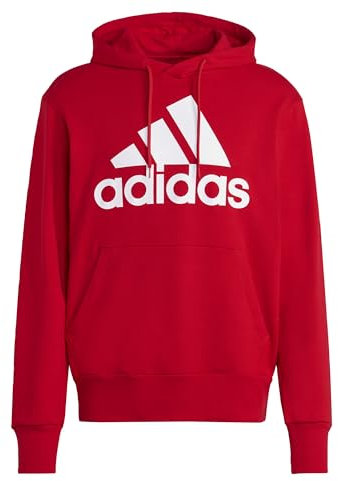 adidas Herren Essentials French Terry Big Logo Hoodie, Better Scarlet/White, XL