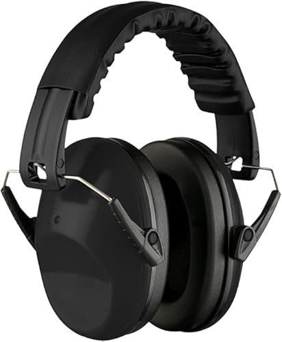 Casque anti-bruit pliable et réglable pour enfants de 3 à 16 ans, Noir , taille unique