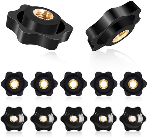Estrella Sujeción Tuerca Perilla Aisladas Perilla de Sujecion 16pcs M6 M8 Perilla de Sujeción de Rosca Moleteada Antideslizante Tuerca Perilla de Mango antioxidante para Equipos Mecánicos