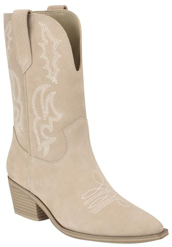 Nine West Yodown, Botas Vaqueras Mujer, Gris Claro 050, 37 EU