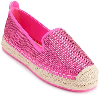 DKNY Damer Mally Rhinestone-espadrille plattform, shocking rosa, 41 EU, Chockande rosa, 41 EU