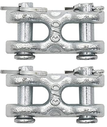 Vkinman 2Pcs Chain Repair Link 1/4”-5/16” Twin Clevis Trailer 3900 WLL