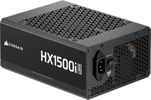 CORSAIR HX1500i SHIFT Högpresterande Nätaggregat – Svart | Helt modulär, Inbyggd iCUE LINK Systemhubb, Sidomonterade kontakter, Platinaeffektivitet, ATX 3.1 och PCIe 5.1-kompatibel
