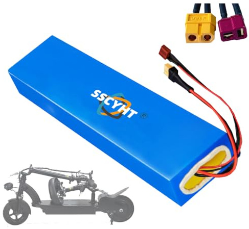 SSCYHT ,48v15ah, 48 Volt Batteria al Litio Ricaricabile 48V 10AH 12AH 15AH per Monopattino Elettrico Pieghevole, con BMS Integrato per Motore di Bicicletta e connettore T+XT60.