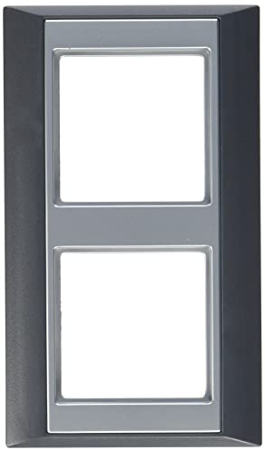 Jung a Plus - Marco embellecedor Antracita Aluminio Doble 93x160mm