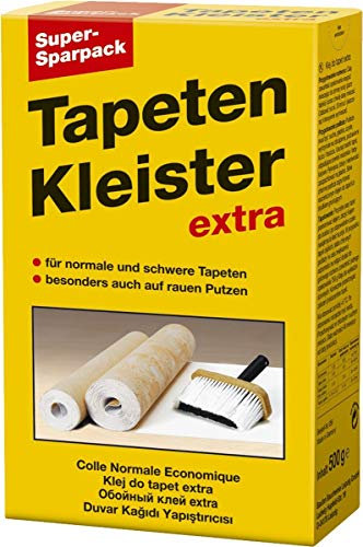 Baufan Extra Tapeten-Kleister Super Sparpack 500g I Tapetenkleister mit hoher Füllkraft zum Kleben von leichten, normalen Tapeten auf Putz, Beton uvm.