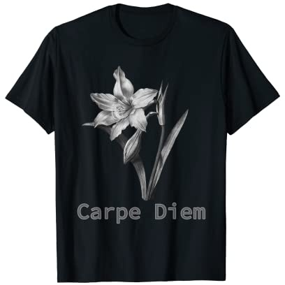 Carpe Diem Lily Flower Graphique T-Shirt