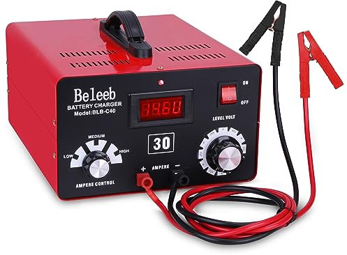Beleeb Series C30 Cargador de batería 12V 24V 36V 48V 60V 72V, Pulsos de Alto Voltaje Mantenedor de desulfatador de batería para baterías de Iones de Litio de Plomo-ácido