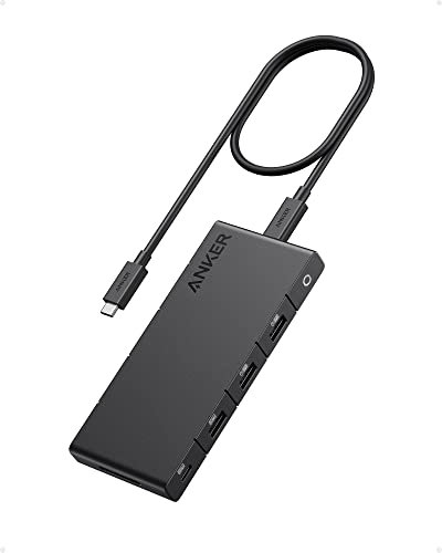 Anker 364 USB-C Hub (10-in-1, Dual 4K HDMI) mit max. 100W Power Delivery, Zwei 4K HDMI-Anschlüssen, einem Upstream-Anschluss und 4X A- und C Datenanschlüssen für Dell Laptop, ThinkPad und mehr
