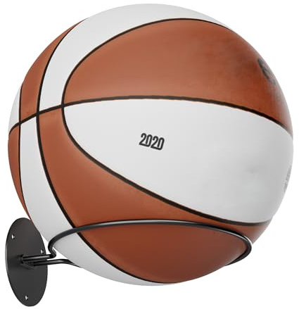 susswiff Basketball Holder Wall Mount - Basketball Wall Mount for Display, Football Storage Rack for Balls, Ball Holder as Sports Room Decor, Boys Room Accessories Soccer Wall Decor