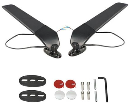 Motorrad-Blinkerspiegel, Motorradspiegel mit Lichtern,Motorrad Spiegel Windabweiser | Richtungsverstellbarer Windabweiser für Pendler, Reisen, Paketzustellung