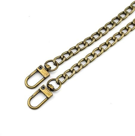 WANGBINGXING Handväska kedja 40-120 cm 8 mm metall handväska kedja rem handtag ersättning handväska axelväska kedja tillbehör ljus guld/silver/svart/brons väskkedja (färg: brons, storlek: 100 cm)