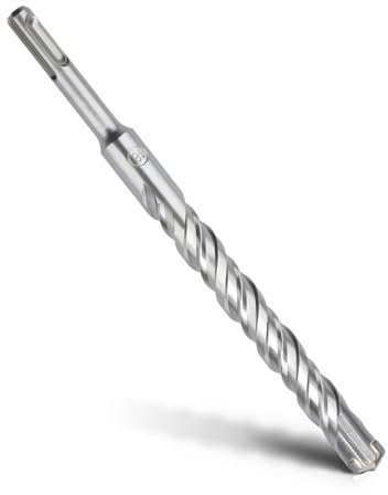 MOXPIFY Punta per trapano SDS Plus, 18 x 210 mm, con 4 tagli in metallo duro e doppia vite, per cemento, pietra, pietra naturale
