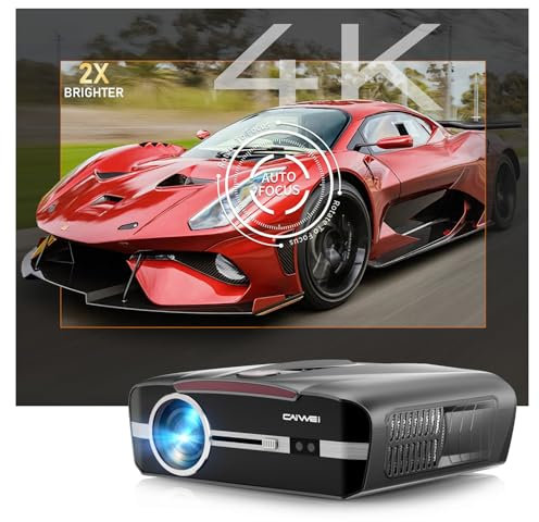 4K Beamer Heimkino Ultra HD 2300 ANSI Tageslicht Beamer 4K mit Tof Autofokus, HDMI ARC, DSP Sound, LAN NFC Led Smart Projector 4K mit Android TV, WiFi6, Bluetooth für Filmabend, Wohnzimmer Tagsüber