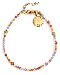 SINGULARU - Crystal Summer Armband. Edelstahl mit 18 Kt Vergoldeter Beschichtung und Kristalle. Schmuck für Damen.