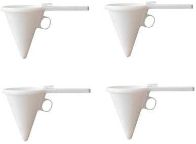KICHOUSE 4pcs Cake Decorating Funnel and Chocolate Funnel Set, High Temperature Resistant Batter Measuring Cups, Handheld Cake Dispenser for Baking Accessories and Decorating