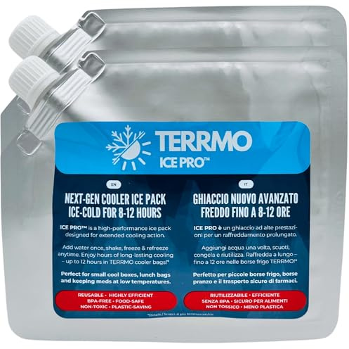 TERRMO Ice Pro™ Premium Ice Packs for Cool Box & Lunch Bag | Long-Lasting Freezer Blocks up to 24–72h | Reusable Ice Chest Cold Packs, Cooler Blocks, Gel Ice Pack for Coolers | Large & Small 1–4 Packs