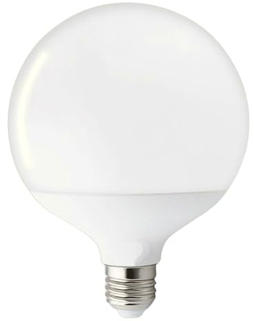 Area illumina, Lampadina LED E27 Globo G120, 20W, 3 Temperature di Colore (6000K/4000K/3000K), 2157 Lumen, 180°, 25000 Ore (1, Calda 3000k 2055 Lumen)