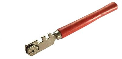 MIUYTRN Cortador de vidrio de diamante profesional, cuchilla de rueda portátil, mango de metal antideslizante de 175 mm for bricolaje, azulejos, espejos, manualidades, corte manual, 1 ud. cuicui(Brown