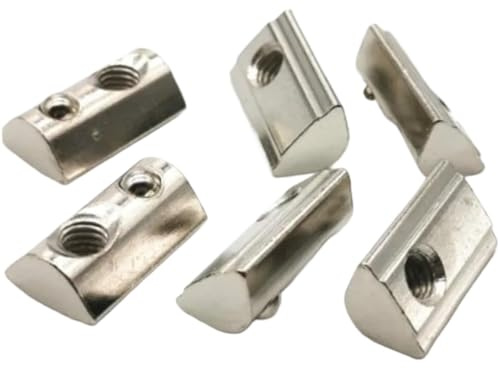 Rosca de acero inoxidable, tuerca de trineo en T, semicircular, elasticidad para perfiles de aluminio 2020-4545 M3-M8 (M4-45-5 unidades)