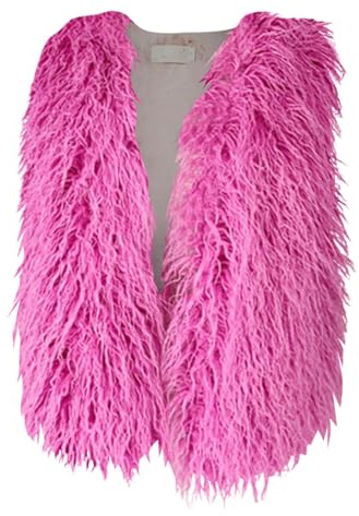 Generisch Weste Damen Fellweste äRmellos Einfarbig Kunstpelz Weste Leichte Winterweste Damen Winter Warm Damenweste Westen Kunstfell Mantel Jacke Outdoor Kunstpelzweste Casual Thermoweste Kurzweste
