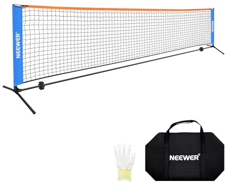 NEEWER Pickleball Netz, breites Badmintonnetz, kleines tragbares faltbares Zubehör für Auffahrt, für Training, Übung von Pickleball im Innen und Außenbereich, Keine Werkzeuge erforderlich