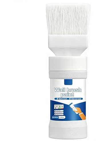 KOSLEOW Pintura Recargable Con Cepillo, Pintura Blanca para Paredes Interiores, Secado Rápido, Cobertura Total para Manchas y Rayaduras, 180g