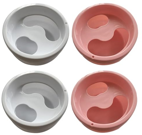 SHOWERORO Cuencos para Remojo de Manos Exfoliantes de Plástico ABS 4 Piezas para Cuidado de Uñas en Salón Profesional y Uso Doméstico