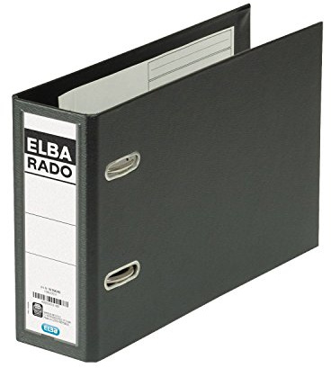 Elba Ordner A5, Kunststoff, rado plast, quer 7,5 cm breit, schwarz