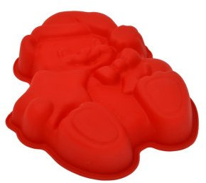 Moule à gâteau ourson Noël - 100% silicone - 29x21cm, hauteur 5,5cm