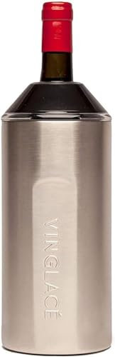 Vinglacé Enfriador de botellas de vino, aislador portátil de champán, manga enfriadora de vino de acero inoxidable, acero inoxidable