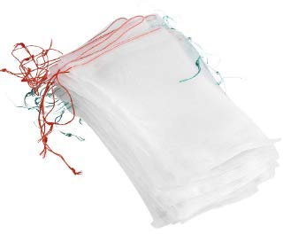 50 Piezas Bolsas de Malla para Mosquitos Bolsas de protección contra Insectos y plagas Herramientas de jardín para pájaros 25 * 15cm