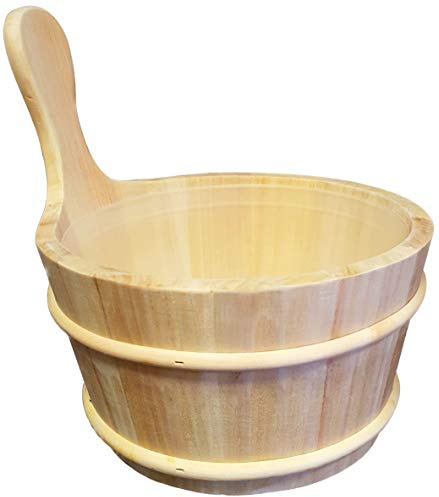 SudoreWell® Opa/Lumo - Cubo para sauna (madera clara)