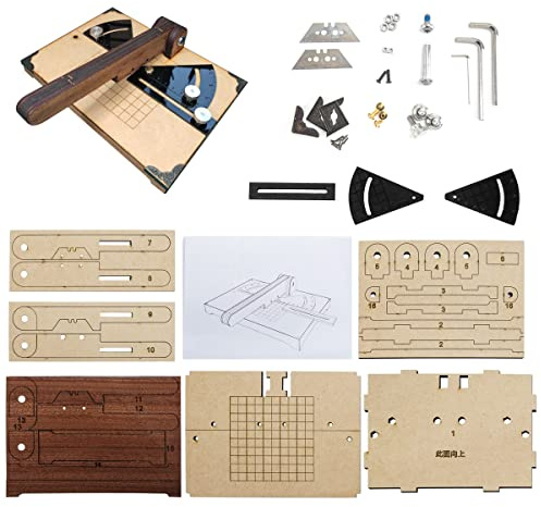 GAWEGM Wooden Model Ship Building Kits Tool - Wood Ship Modeling Tools - Angle Slicer Building Kits, Wood Strip Sharp-Angle Cutting Manual Machine for Handrail, Deck Wood Strip