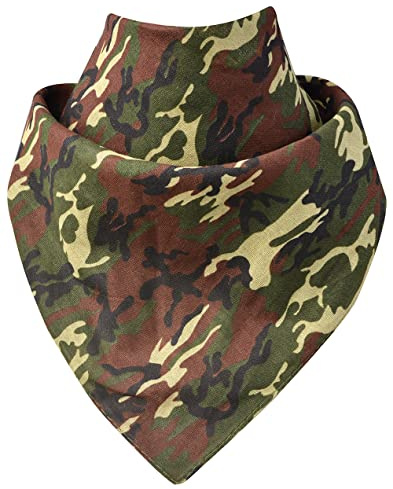 Miobo Bandana, Kopf- & Halstücher, 100% Baumwolle, Einheitsgröße 55x55cm (Tarnung Grün)