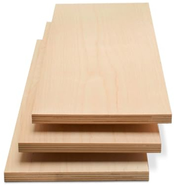 Baltic Birch Plywood 12 x 24 x 1/2 Inch - 12 mm Craft Wood, Pack of 2 B/BB Grade, Stronger Than Basswood Sheets or Balsa Wood, Perfect for Laser, CNC Cutting, Wood Shelves, by Woodpeckers