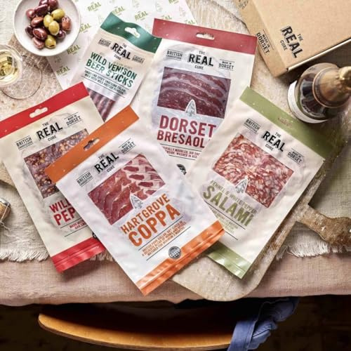 The Real Cure - Dinner Party Charcuterie Box - The Perfect Meat Selection to Share with Friends and Family - Pre-Sliced, No-Cook Nibbles