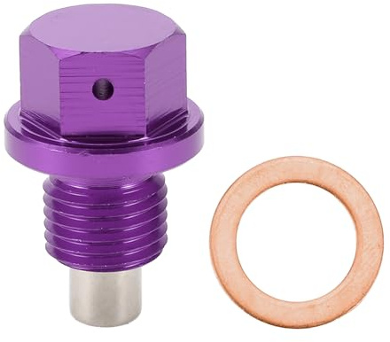 Motoforti Tappo di Scarico dell'Olio dell'Alloggiamento dell'Olio Universale Vite di drenaggi dell'Alloggiamento del per carter, M14x1.5, Lega di Alluminio, Viola, 1 Set