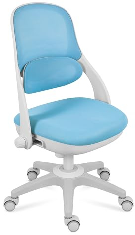 MARK ADLER Junior 4.7 - Ergonomischer Kinderdrehstuhl - Höhenverstellbarer Schreibtischstuhl für Kinder - Lendenstütze - Sitztiefenverstellung - Schwerkraftrollen - Für Kinder 90–160 cm