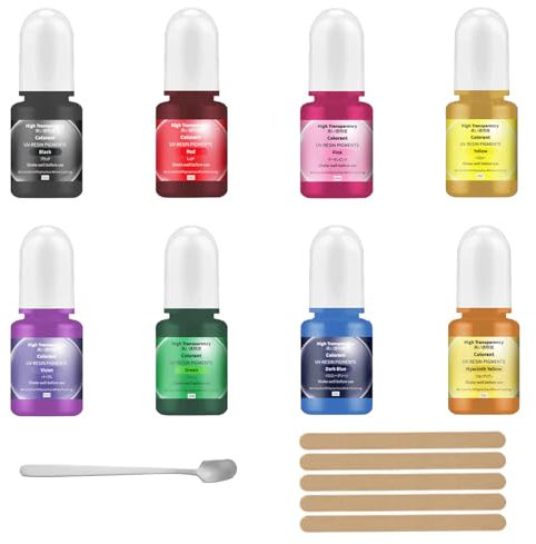 Cheerix Vernice per colata in polvere, 8 pigmenti colorati per polveri di colata di cemento, intonaco, polvere di colata, pigmenti colorati per calcestruzzo, pigmenti colorati per candele fai da te