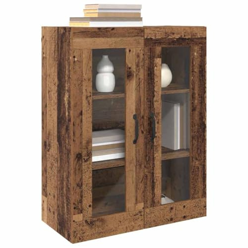 vidaXL Armario de Pared Colgante Marrón 69.5 x 34 x 90 cm, Amplio Espacio, Mueble Rectangular Moderno, aparador contemporáneo, estantería compacta, Organizador Minimalista